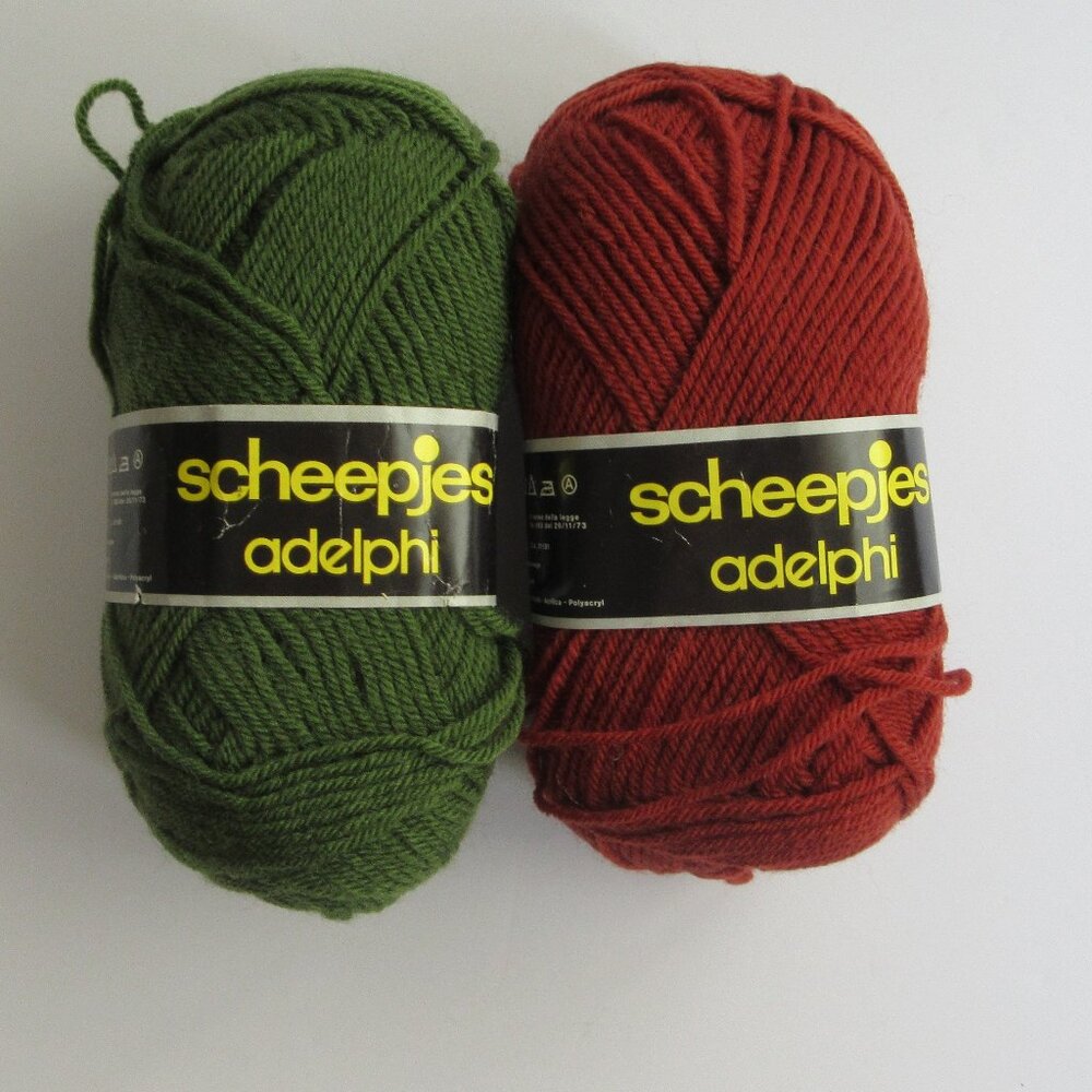 Scheepjes Adelphi Yarn Vintage 55% Virgin Wool/45% Acrylic Green/Rust Holland